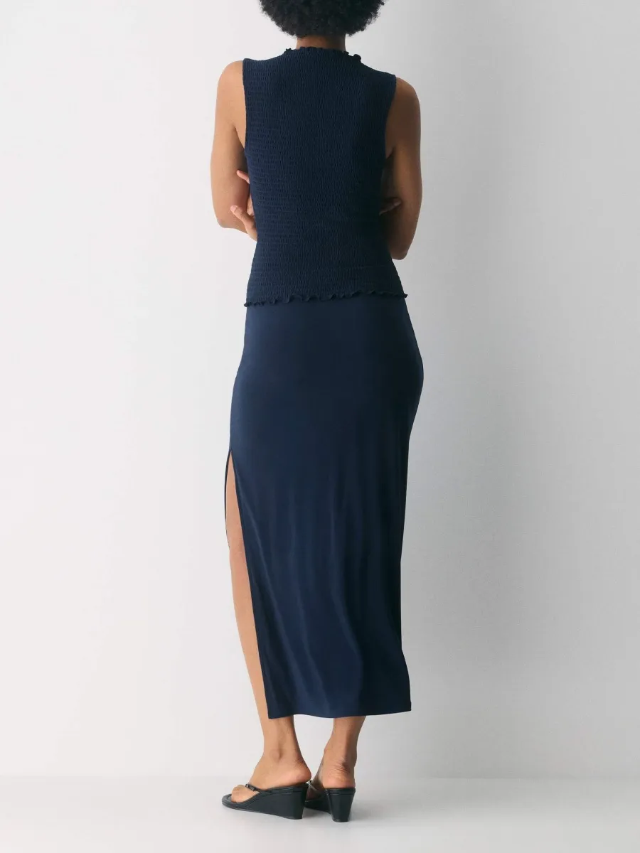 Side Slit Plain Skirt