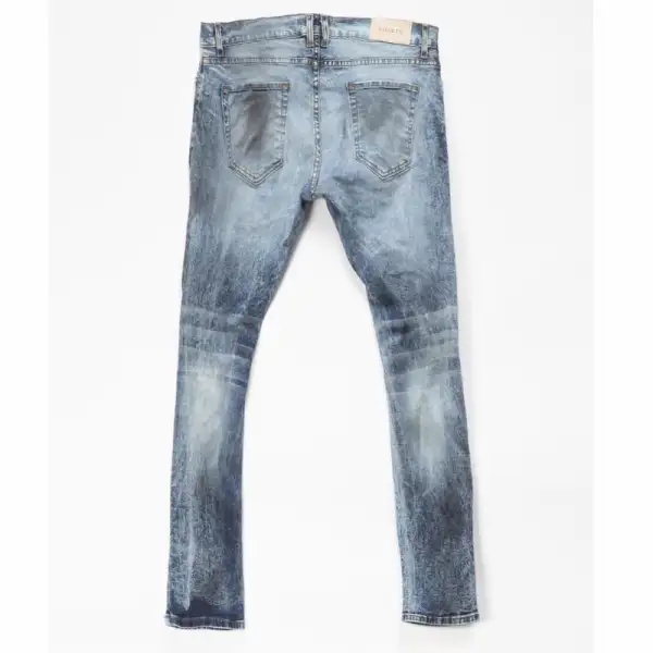 Distressed Tapered Pocket Jeans