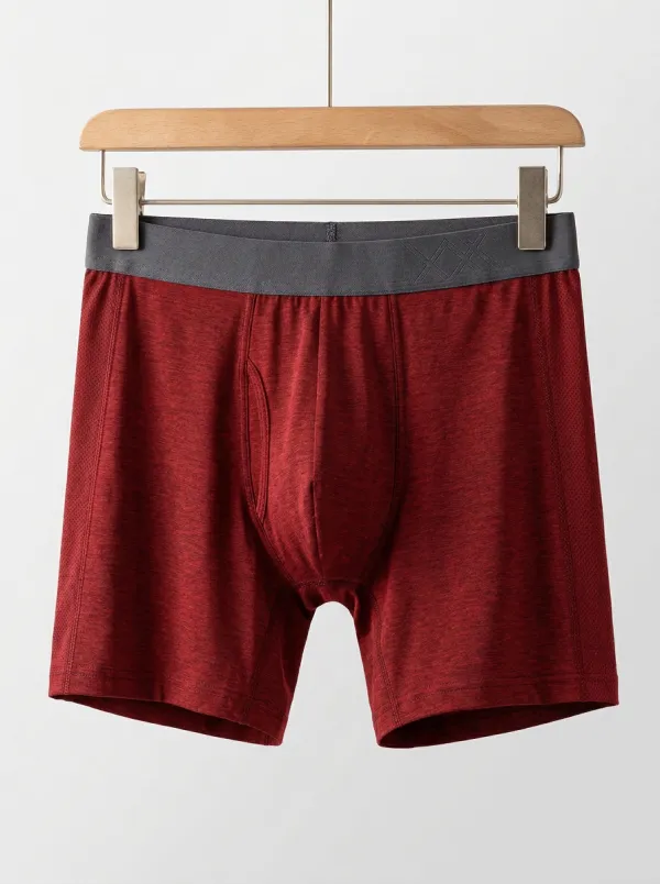 Men's Navy Heathered Boxer Briefs
