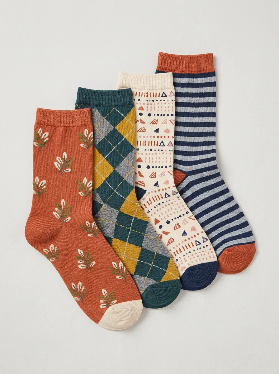 Women's Travel Four Pair Socks