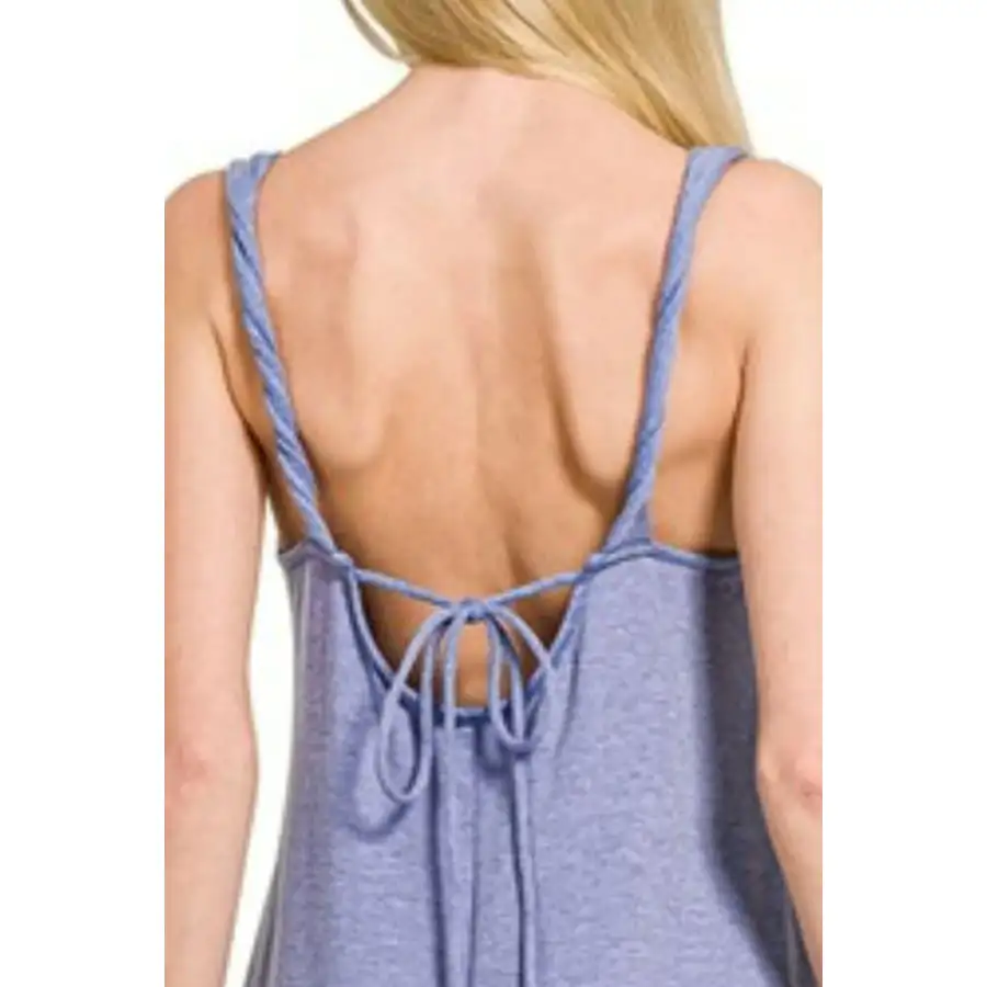 Twisted French Terry Twisted Strap Midi Dress