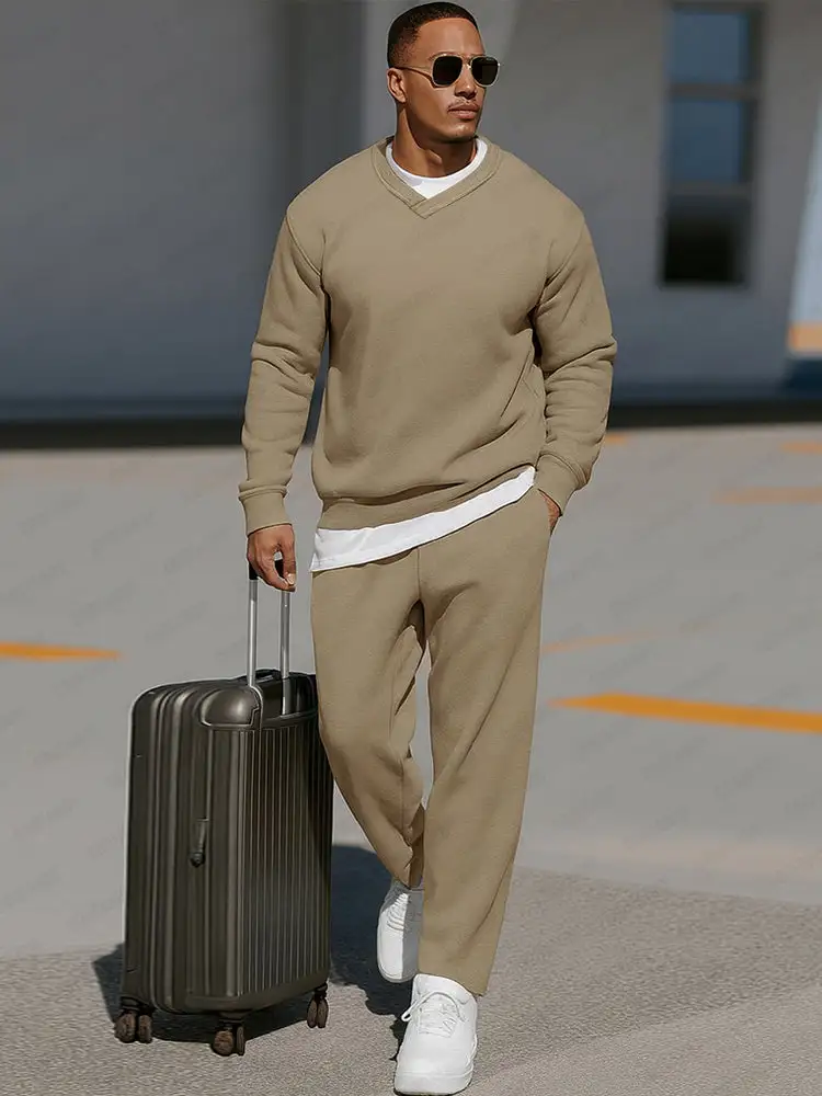 Cotton Blend Comfort Sweatsuit Two-Piece