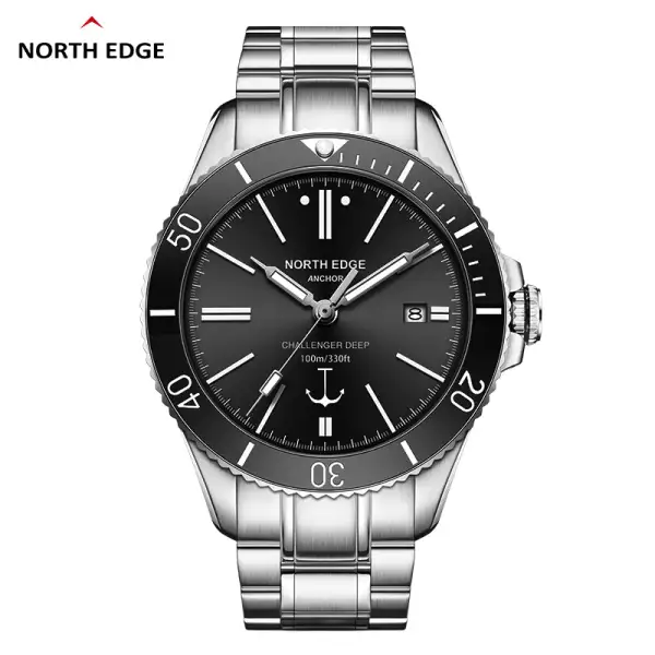 North Edge Men's luxury automatic mechanical watch ceramic bezel watch Anchor