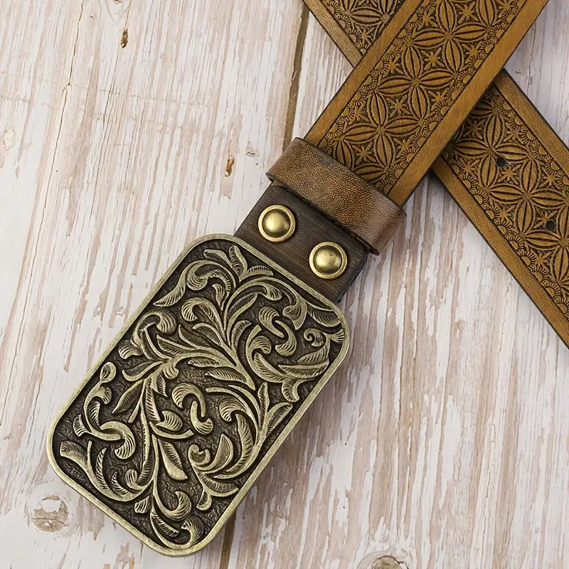 Women's Buckle Western Retro Waist Belt