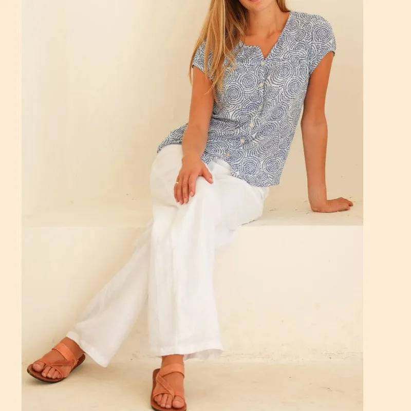 Relaxed Crinkle Viscose Women's Shirt