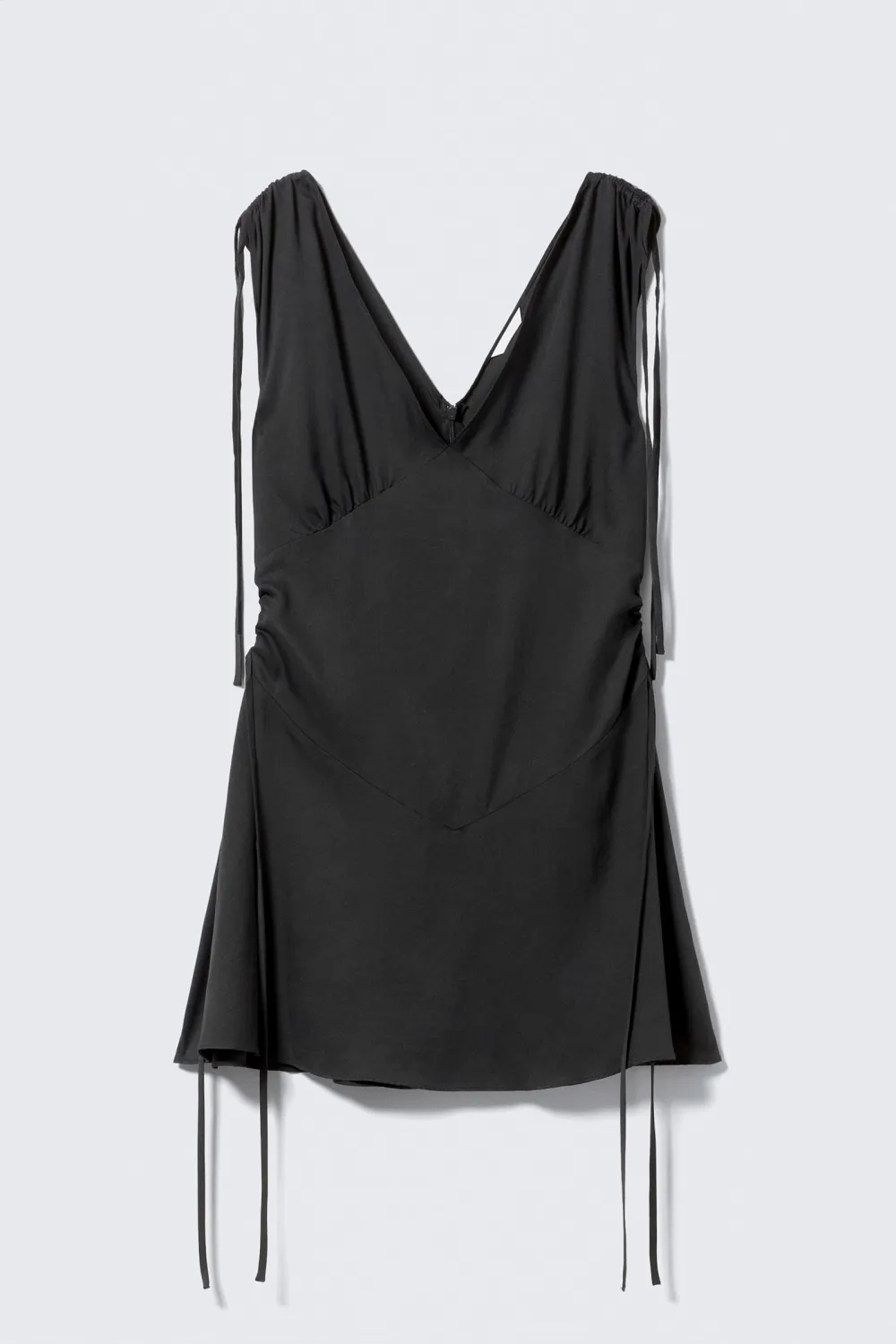 Drawstring Detail V-Neck Dress