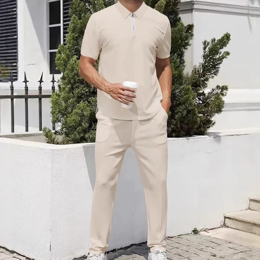 Zip Front Interlock Polo Shirt