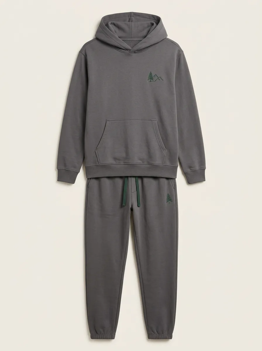 Men's Pine Mountain Embroidered Hoodie & Tapered Jogger Set