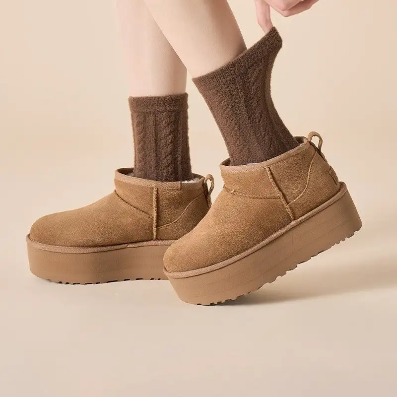 Plush Cable Knit Fuzzy Crew Socks