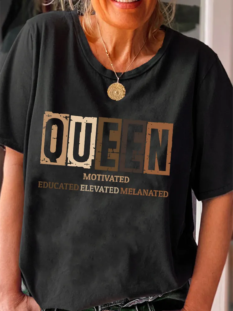 Empowerment Slogan Short-Sleeved T-Shirts