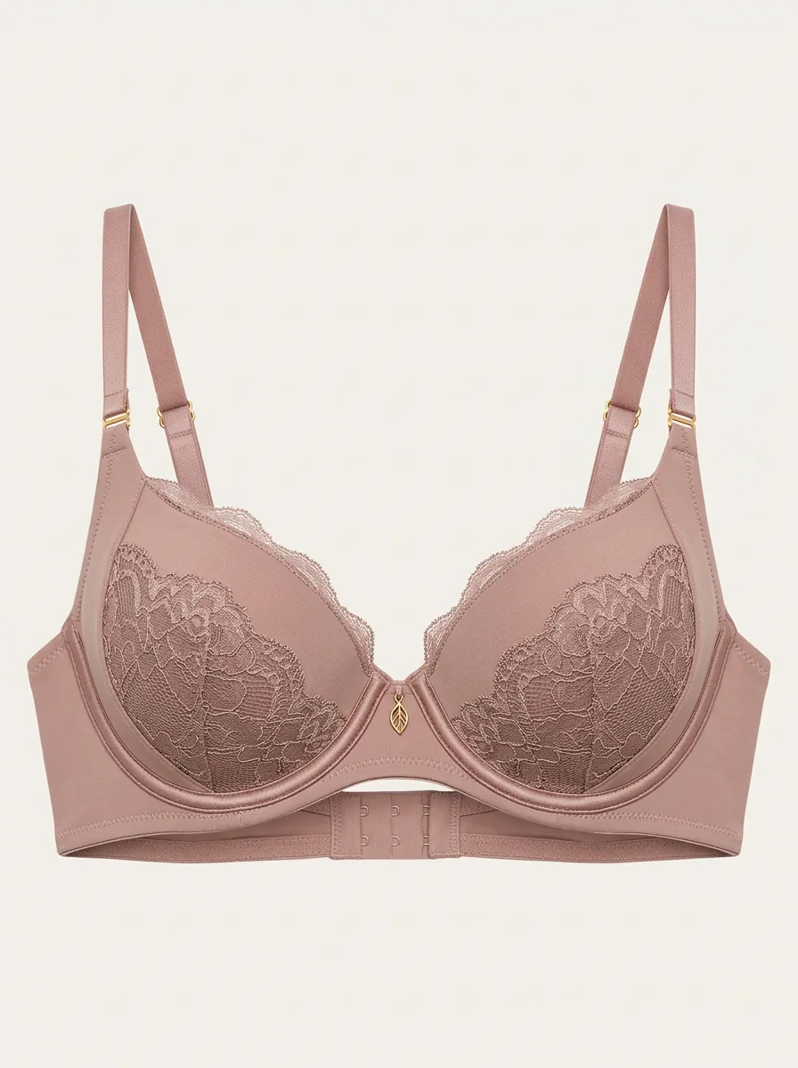 Women's Everyday Underwire Floral-Lace Lace-Trim Bra