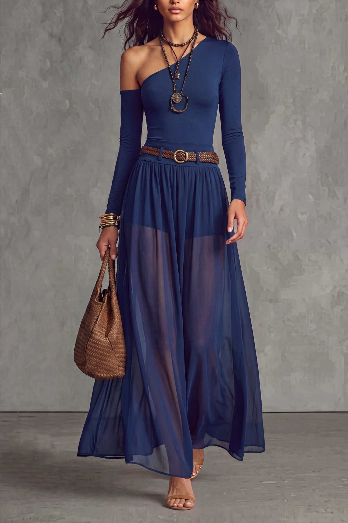 Refined Ruched Maxi Dress