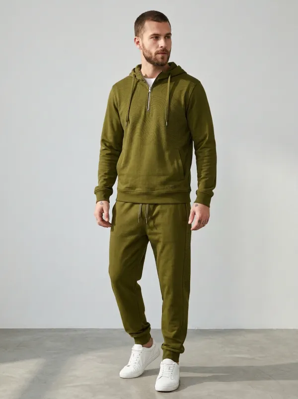 Men's Contemporary Outdoor Explorer Topographic Map Print Jogger Set