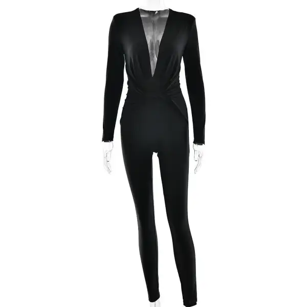 Evening Backless Deep-V Elegant Jumpsuit
