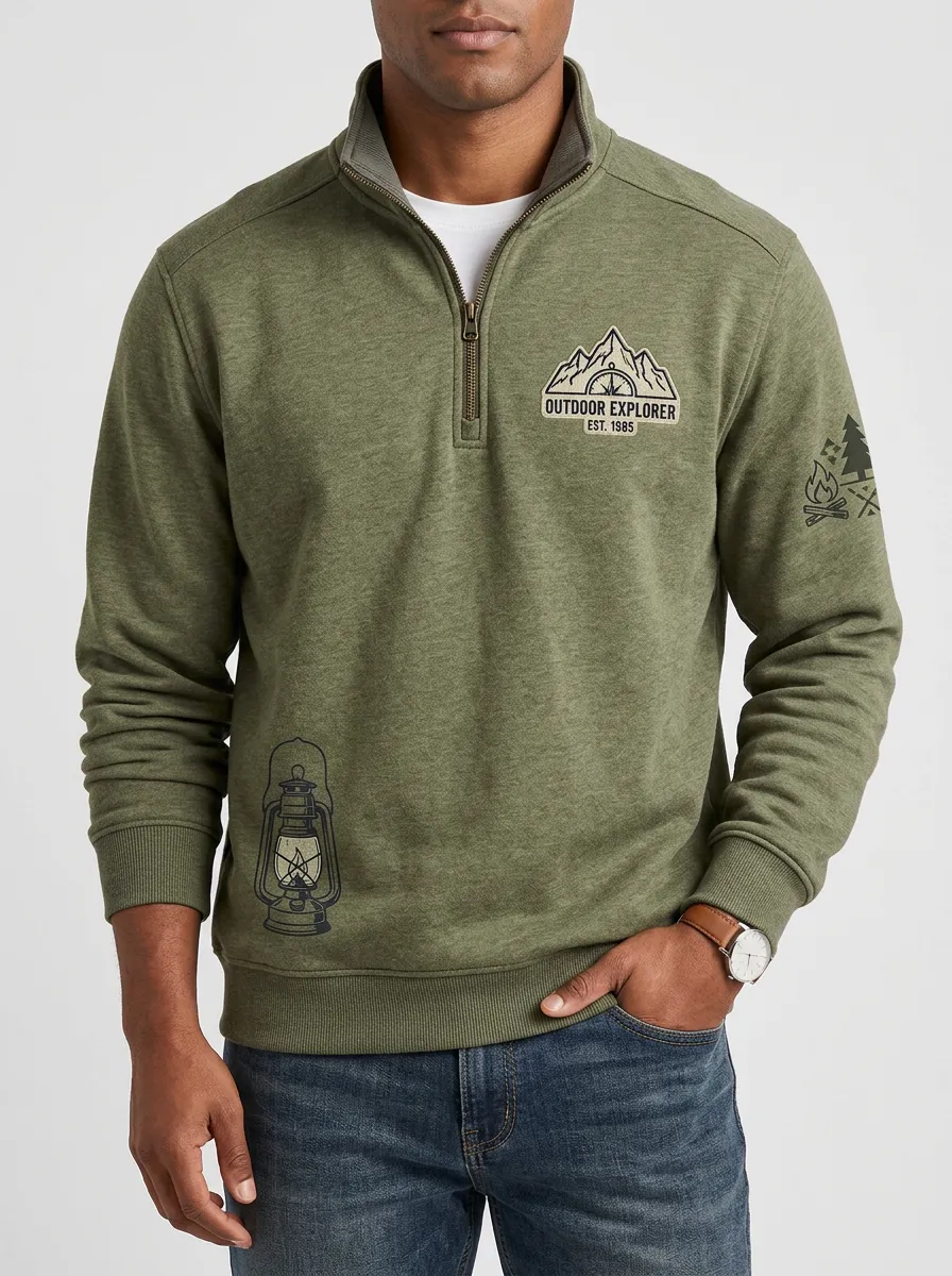 Men's Mountain Lantern Explorer Quarter Zip Sweatshirt