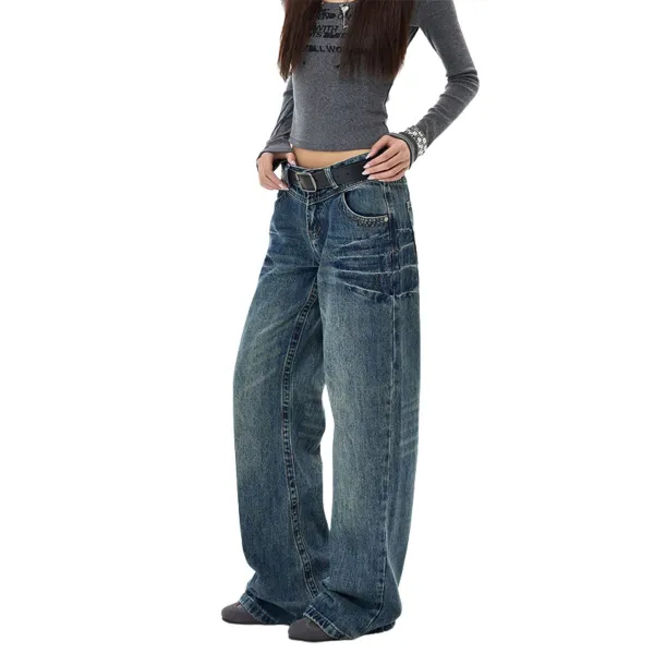 Everyday Wide Leg Washed Denim Jeans