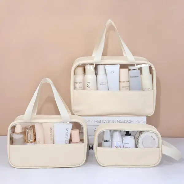 Contemporary Utility: Multifunctional Transparent Accessory Bag