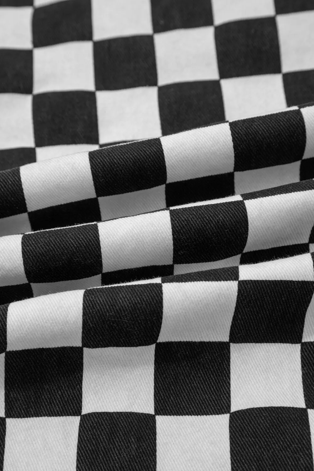 Black Checkerboard Cropped Jeans