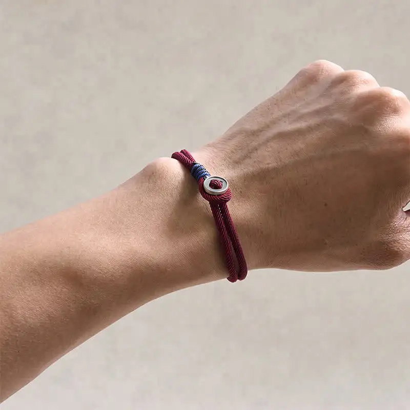 Sterling Silver Double Wrap Button Bracelet