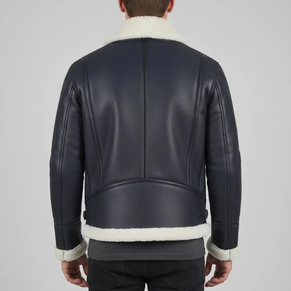 Leather Bomber Aviator Flight Jacket