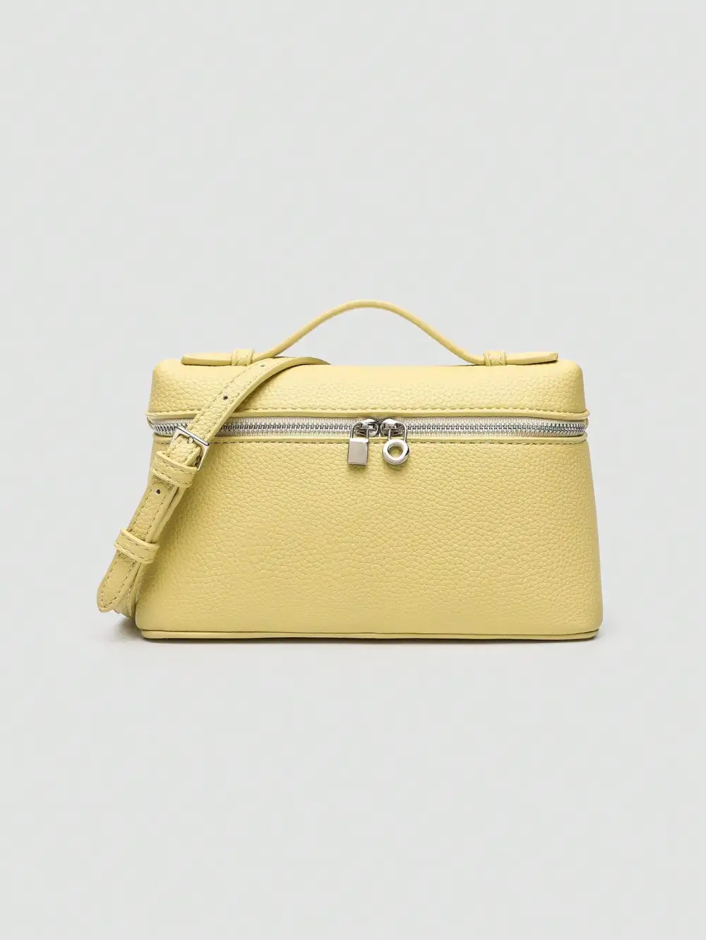 Litchi Grain PU Square Shoulder Bag