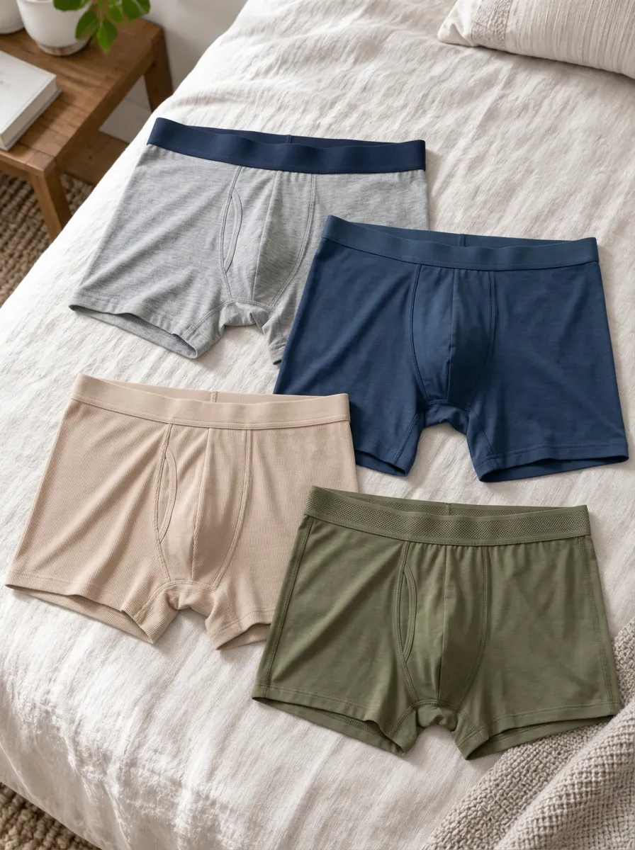 Men's Everyday Series Basic Cotton Boxer Briefs Set