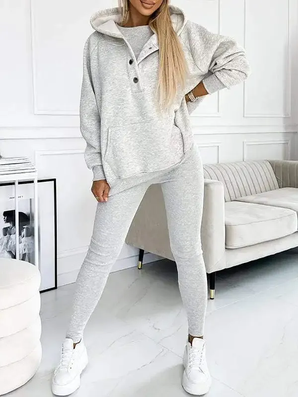 Casual and Comfortable Sweatshirt Three-piece Suit