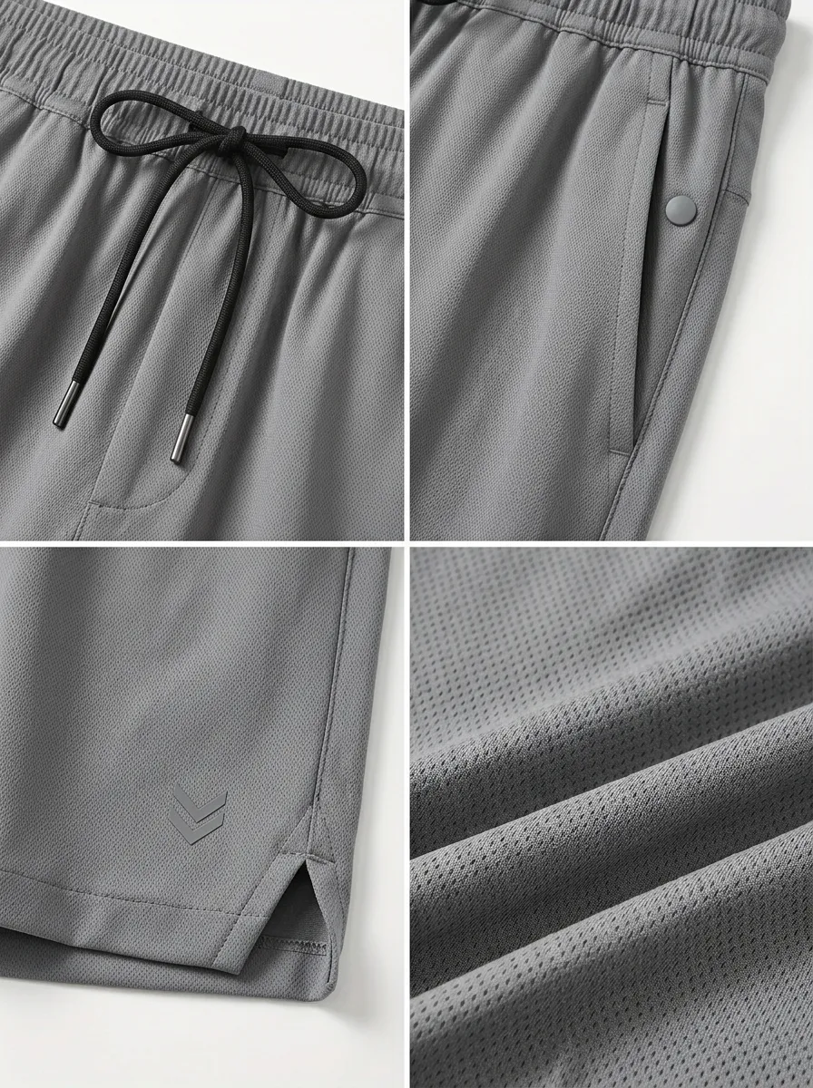 Relaxed-Look Ice-Silk Casual Stretch Shorts