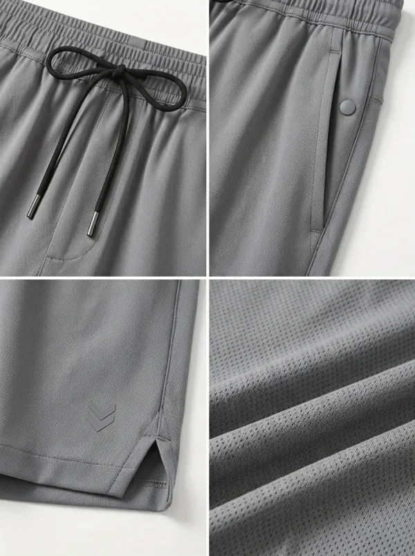 Relaxed-Look Ice-Silk Casual Stretch Shorts