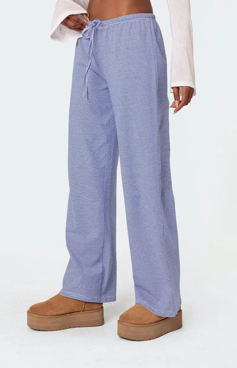 Edikted Olivia Striped Loose Fit Pants