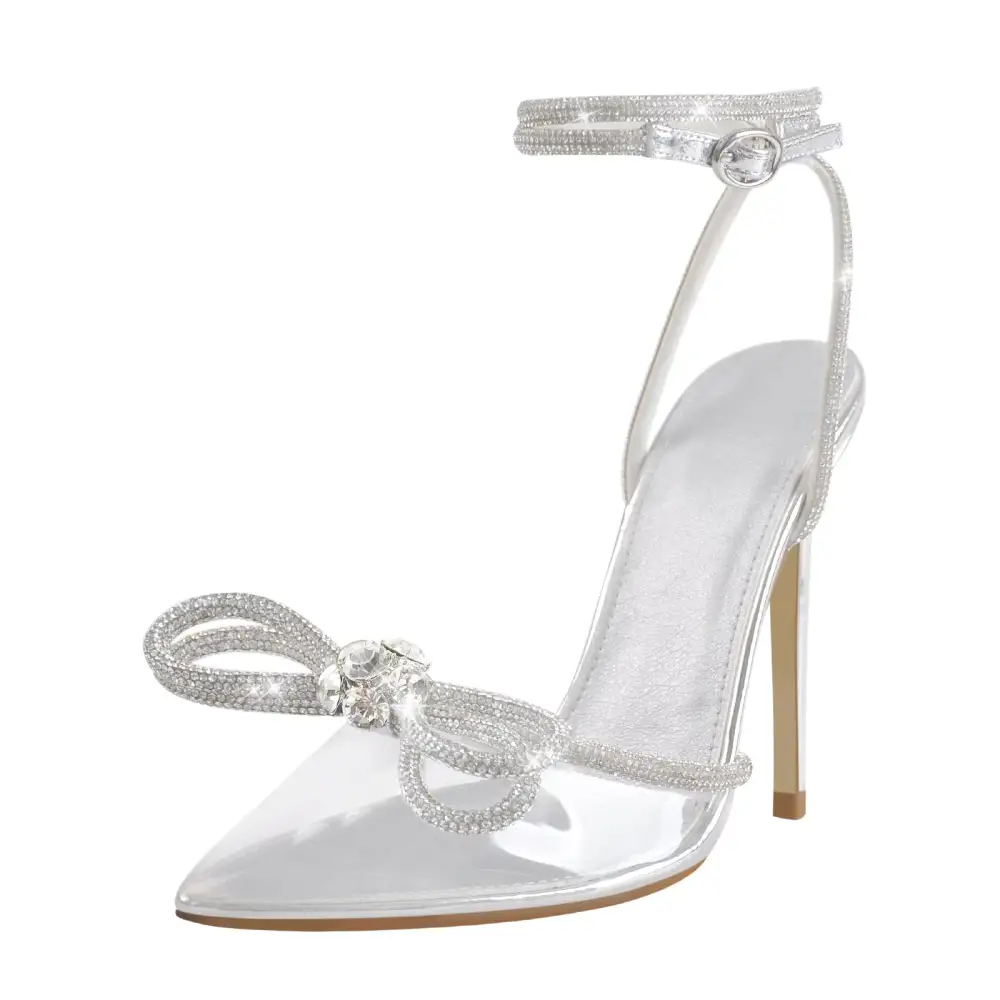 Elegant Rhinestone Pointed Toe Stiletto Pumps