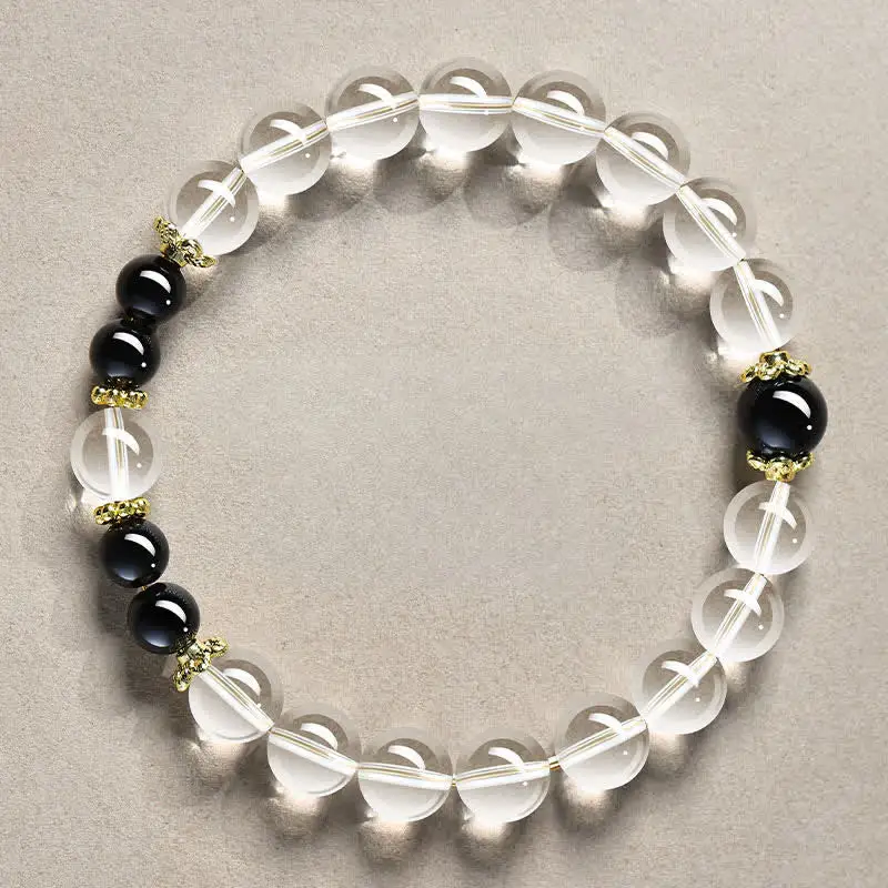 Natural Clear Quartz Beaded Bracelet