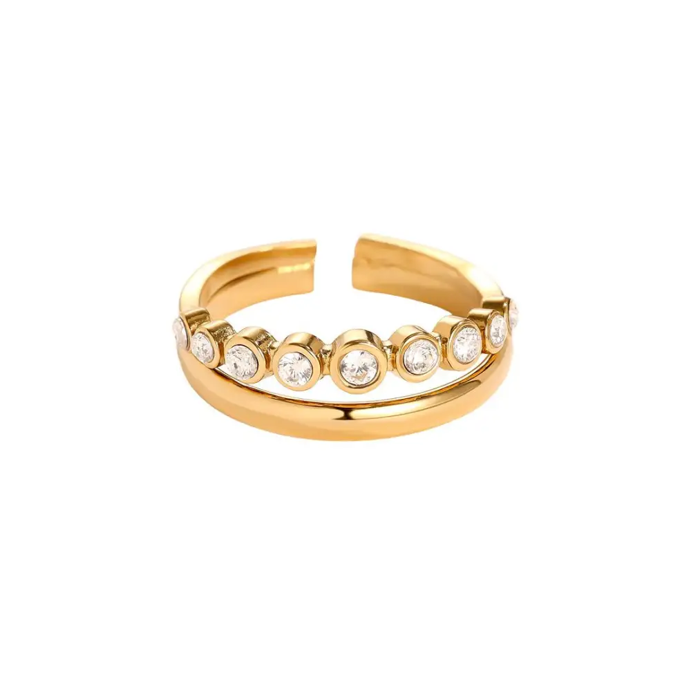 Nine Stone Stacking Ring