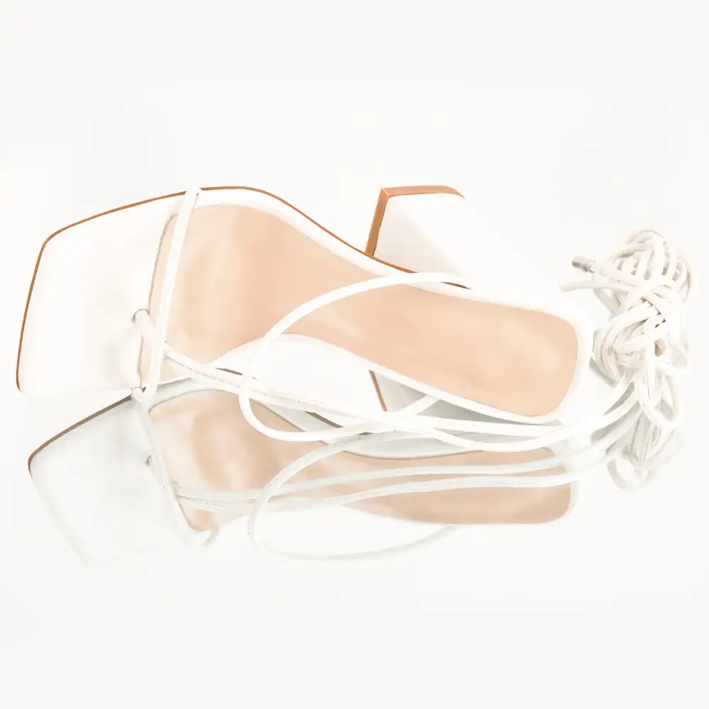 Ankle Strap Square Toe Chunky Heel Sandals