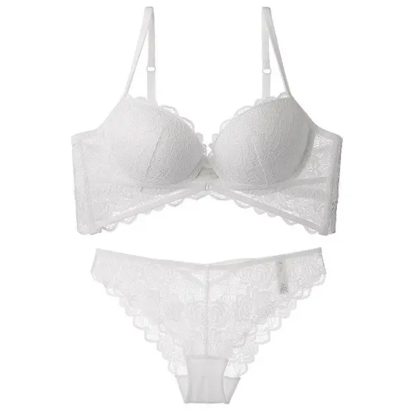 Strappy Push-Up Lace Lingerie Set