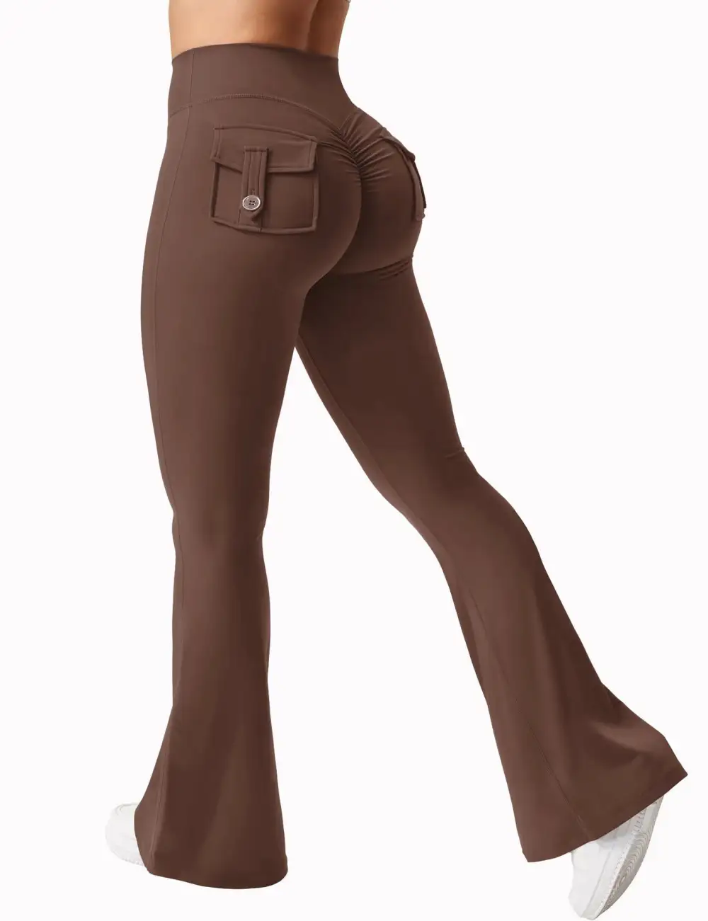 Wide Leg High Stretch Yoga Leggings Compression Fitness Pockets