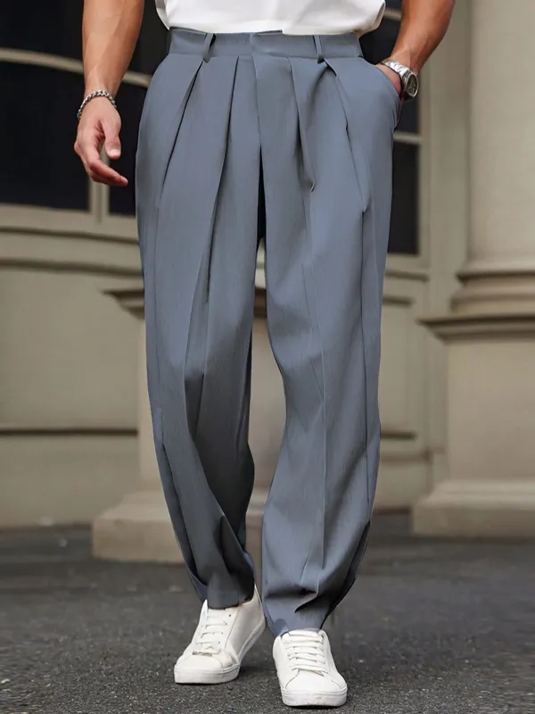 Tailored Pleated Linen Pants