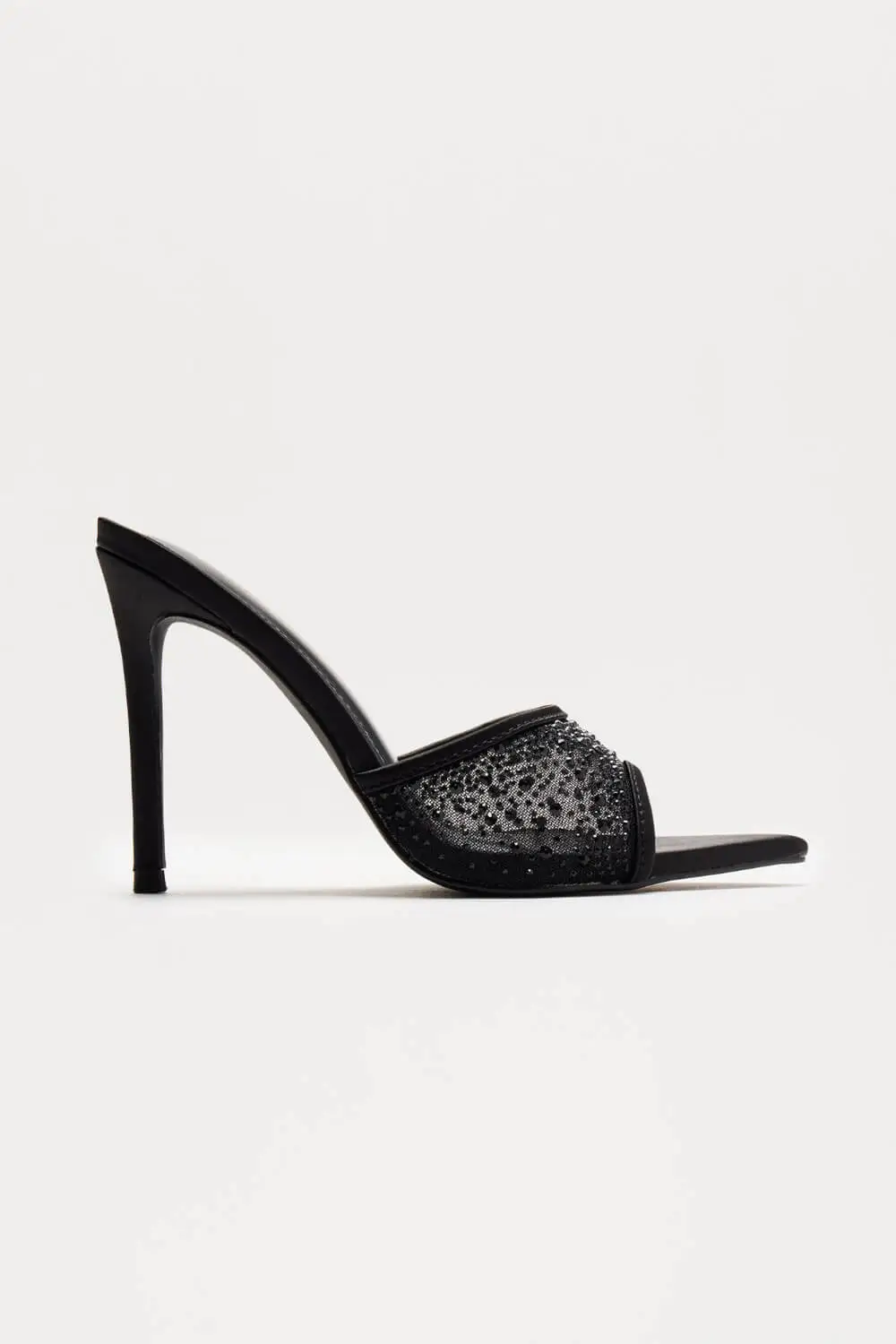 Rhinestone Open Pointed Toe Stiletto