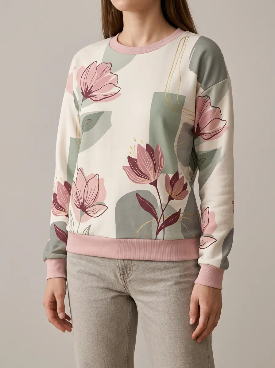 Floral Easy Wear Sweatshirt