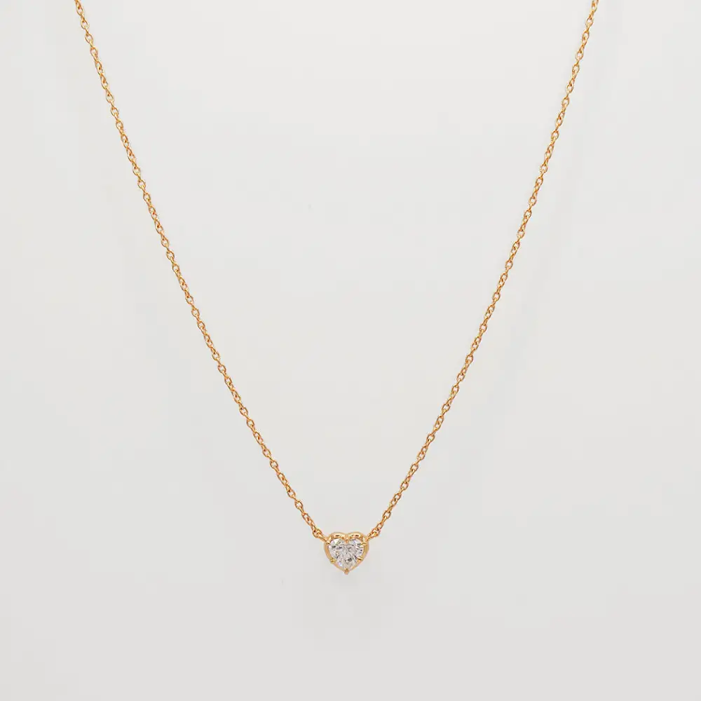 Diamond Solitaire Marquise Necklace