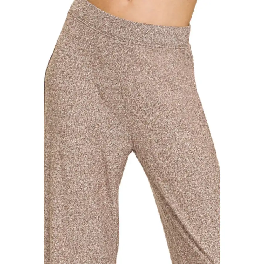 Casual Soft Elastic Waisted Flare Pants
