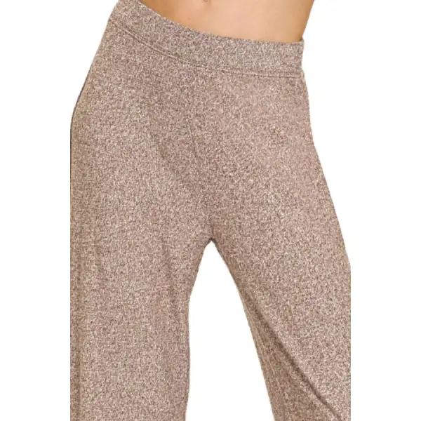 Casual Soft Elastic Waisted Flare Pants