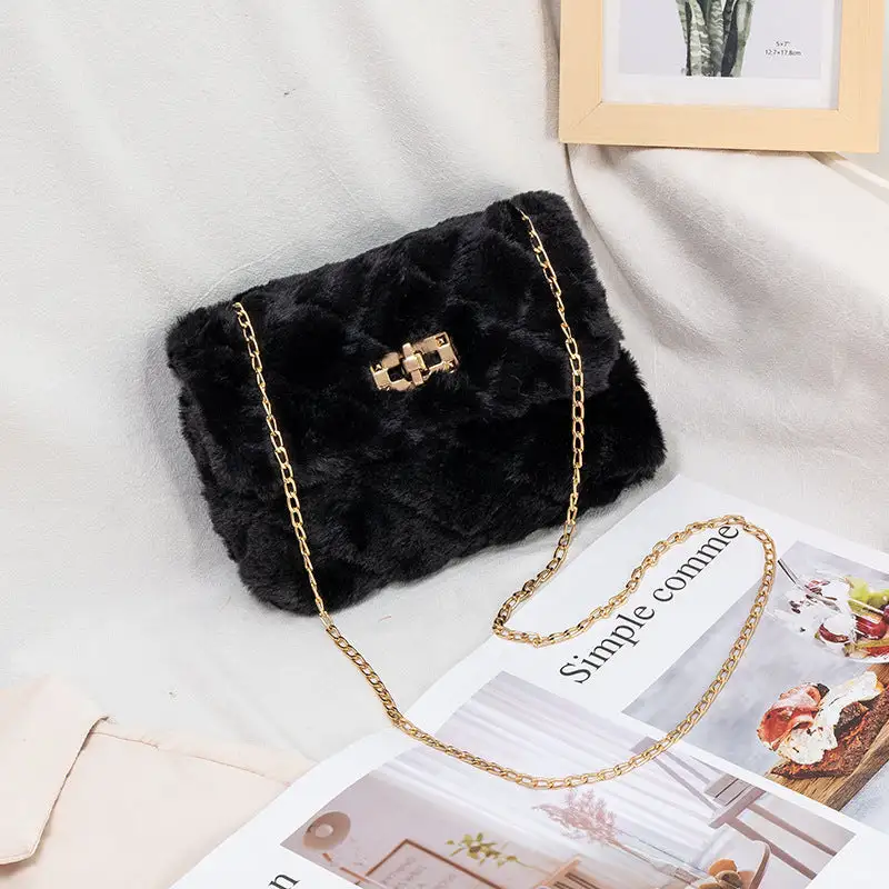 Chain Strap Embroidered Shoulder Bag