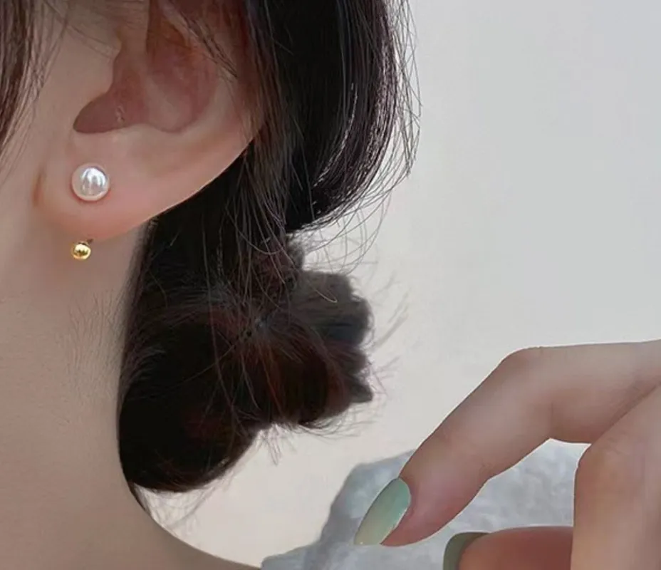 925 Sterling Silver Pearl Stud Earrings