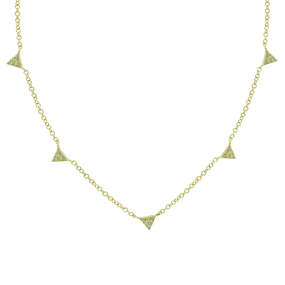 Contemporary Graceful Classic Diamond Necklace