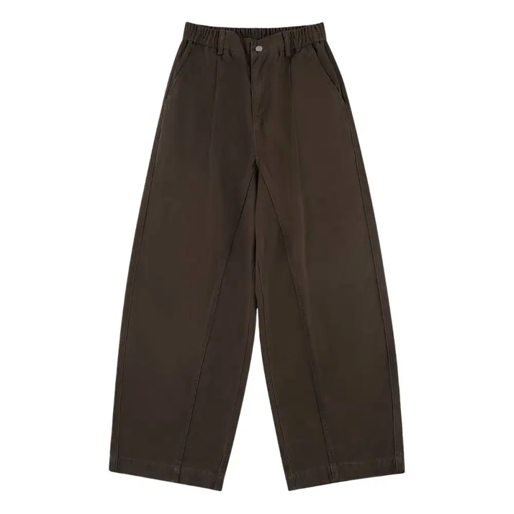 Relaxed Fit Wide Leg Pleated Men's Trousers