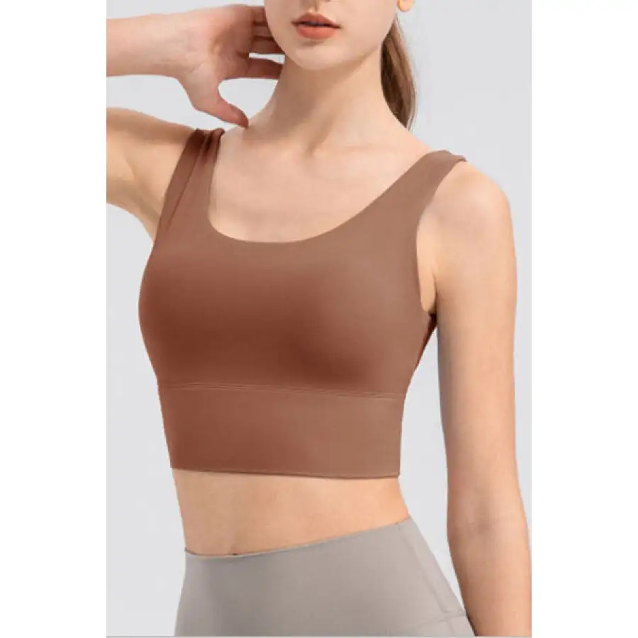 Scoop Neck Wide Strap Active Tank