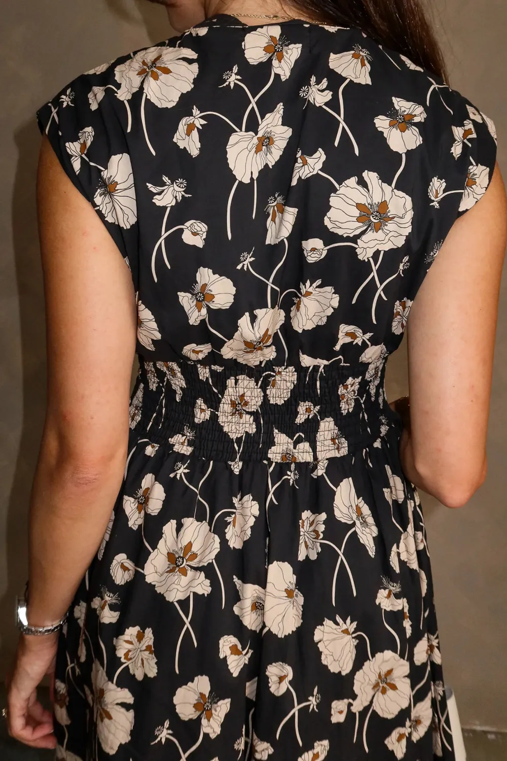 Floral V-Neck Midi Dress