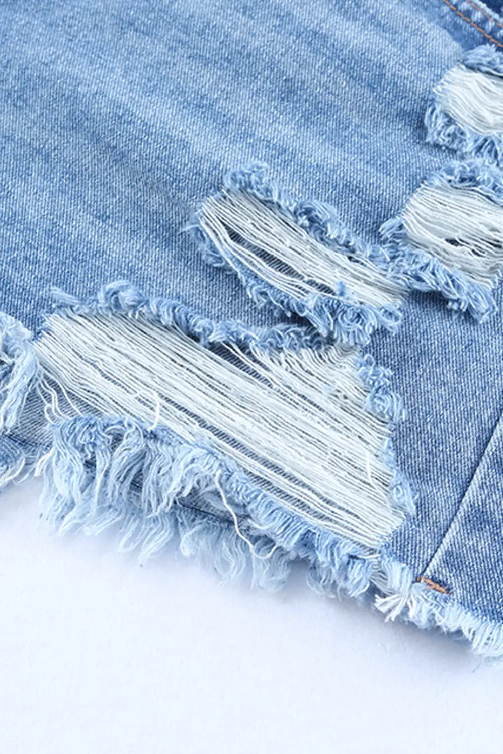 Sky Blue High Rise Crossover Waist