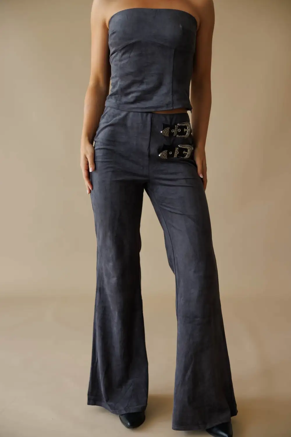 Flare Suede Pants
